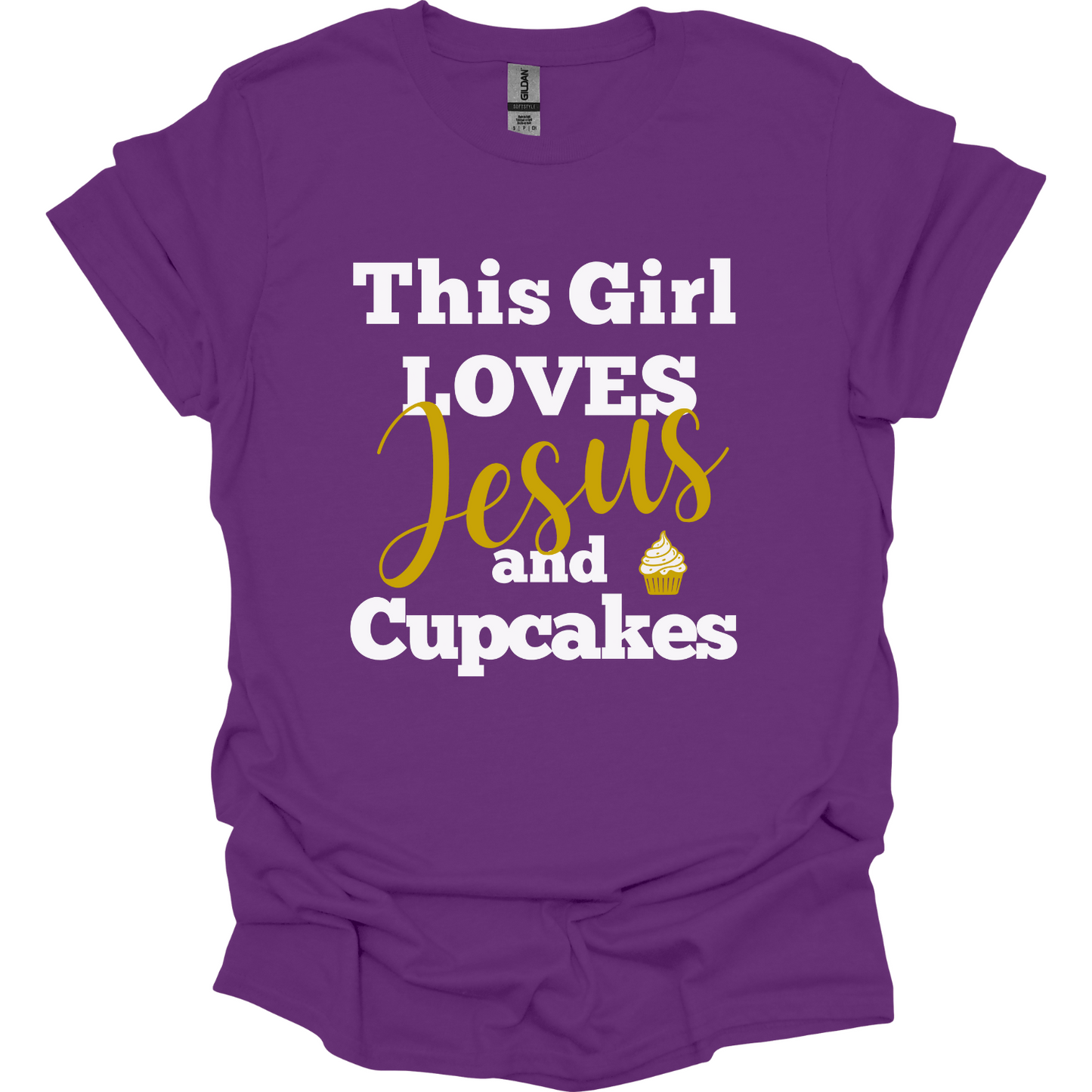 A girl who loves Jesus & cupcakes T-Shirt