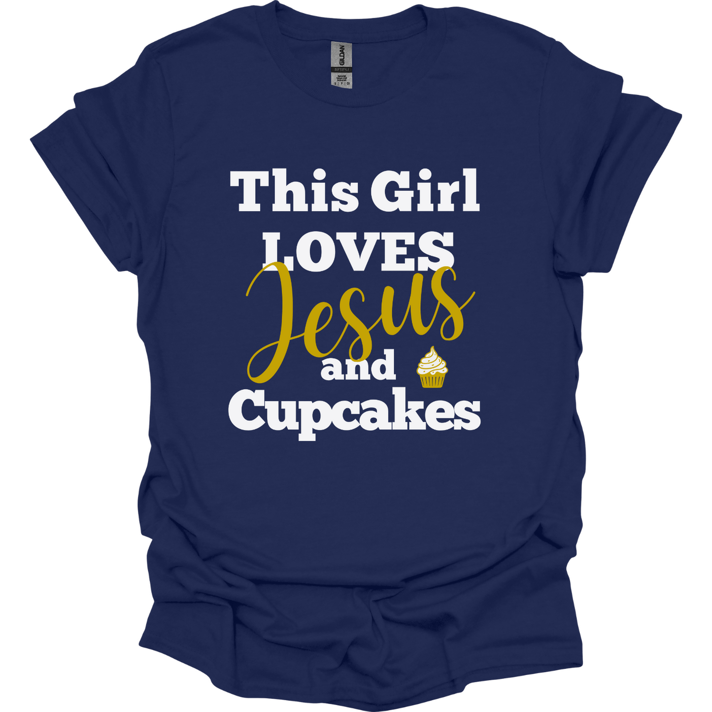 A girl who loves Jesus & cupcakes T-Shirt