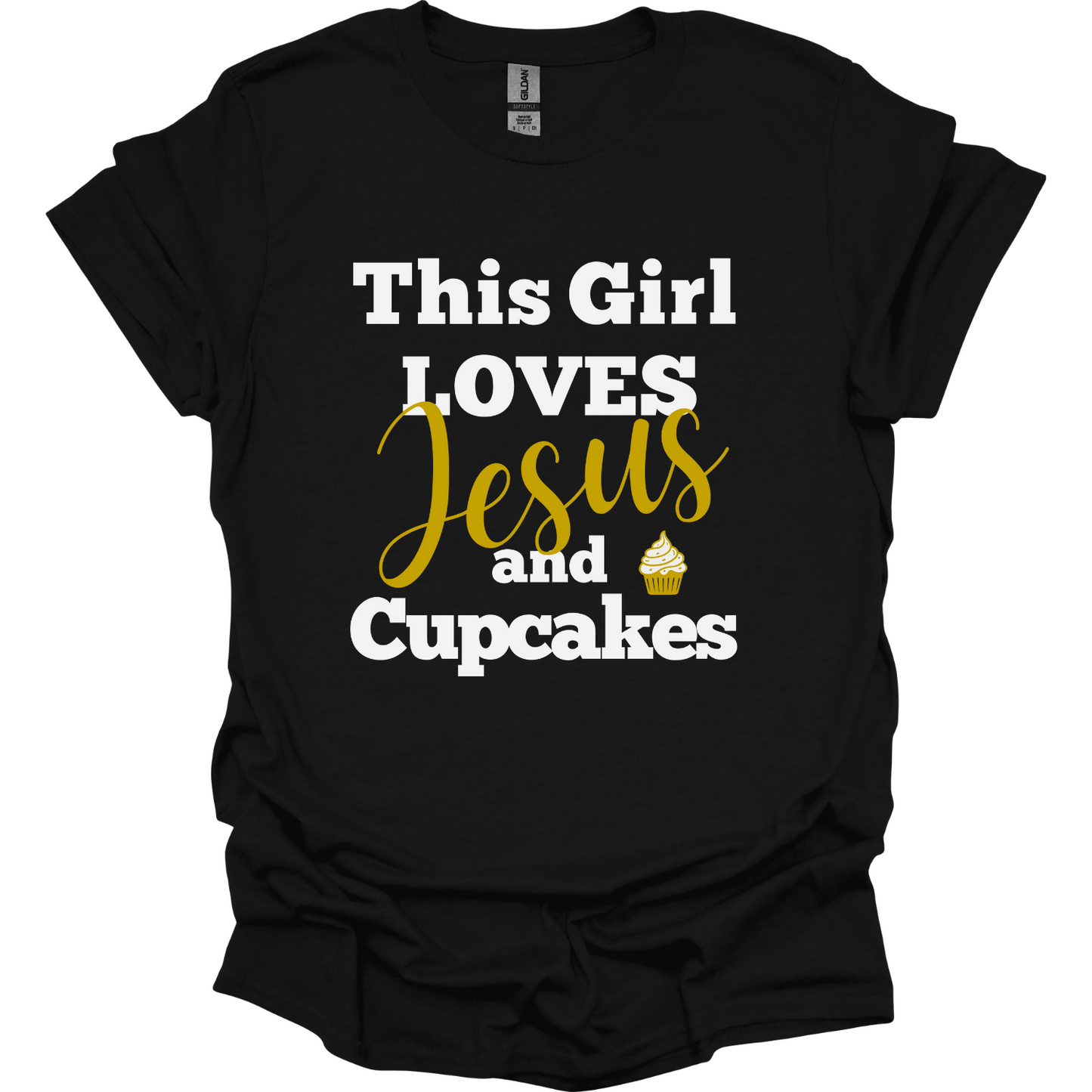 A girl who loves Jesus & cupcakes T-Shirt