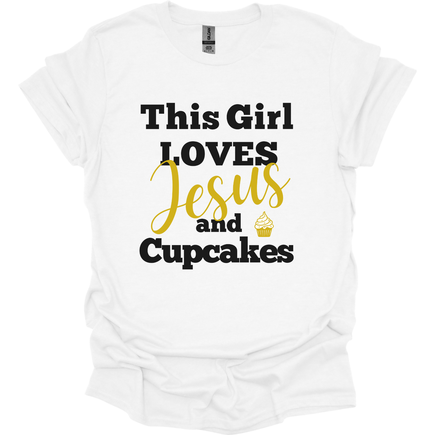 A girl who loves Jesus & cupcakes T-Shirt