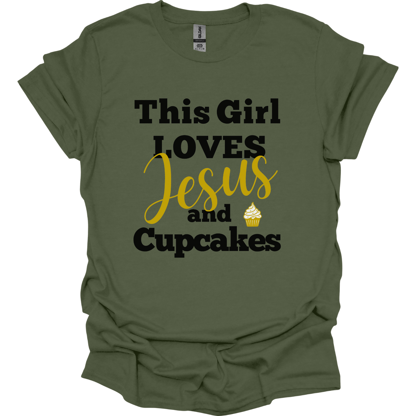 A girl who loves Jesus & cupcakes T-Shirt