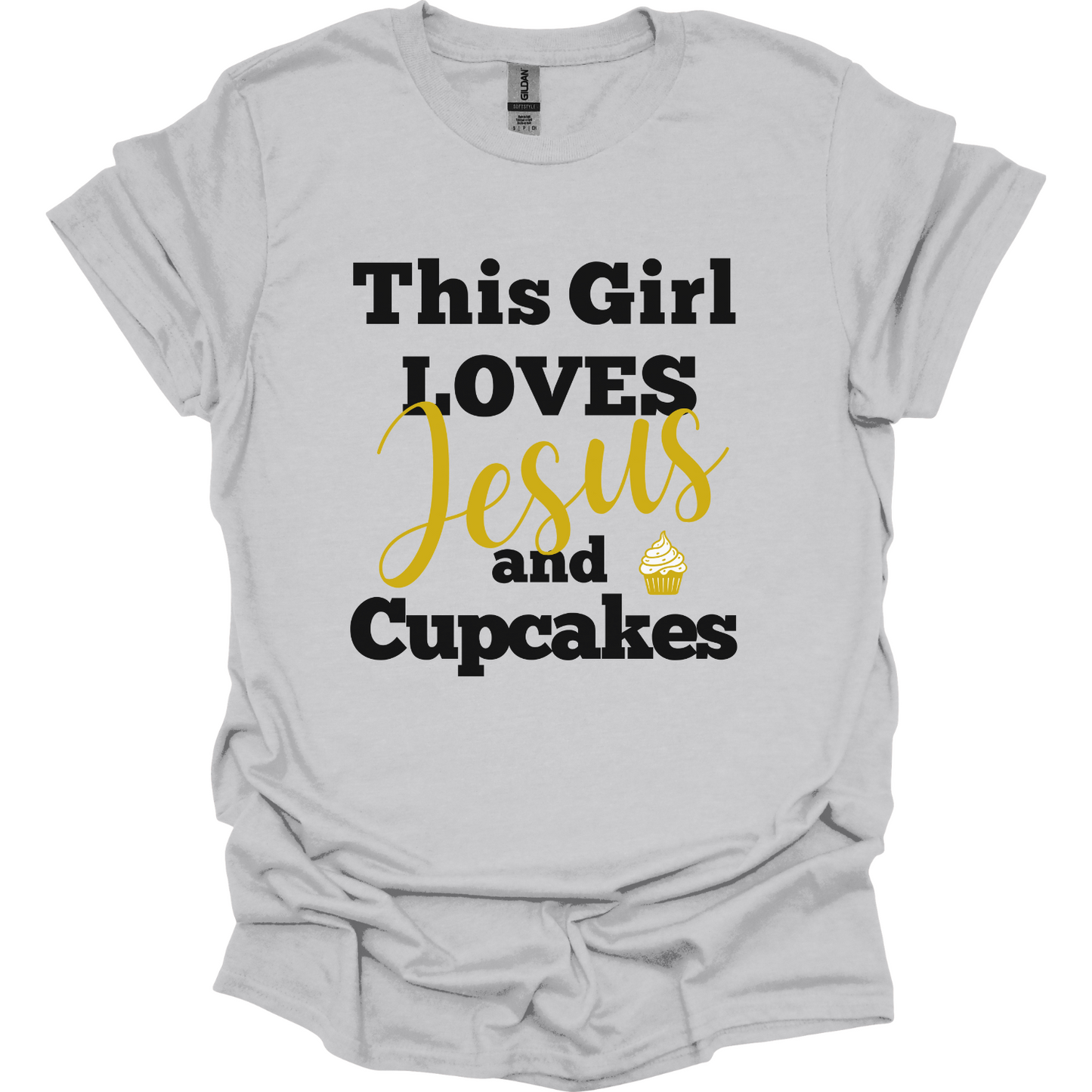 A girl who loves Jesus & cupcakes T-Shirt