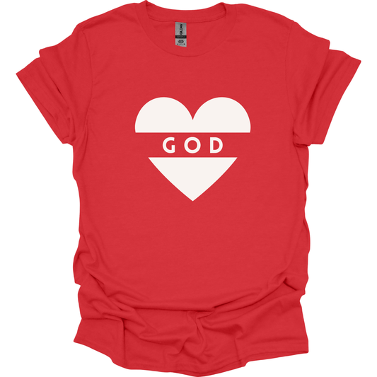 God is Love - Heart T-Shirt