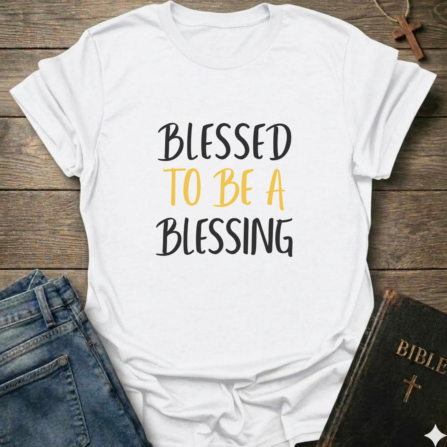 Blessed to Be a Blessing Christian T-Shirt faith apparel Faith Forward scripture tee