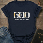 God is Father Son Holy Spirit Trinity Christian T-Shirt bold faith apparel Faith Forward