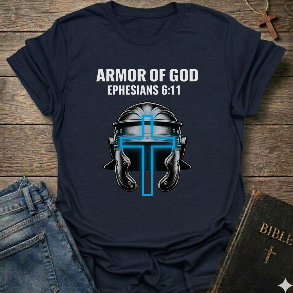 Armor of God Helmet of Salvation Christian T-Shirt Ephesians 6 faith apparel Faith Forward