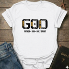 God is Father Son Holy Spirit Trinity Christian T-Shirt bold faith apparel Faith Forward