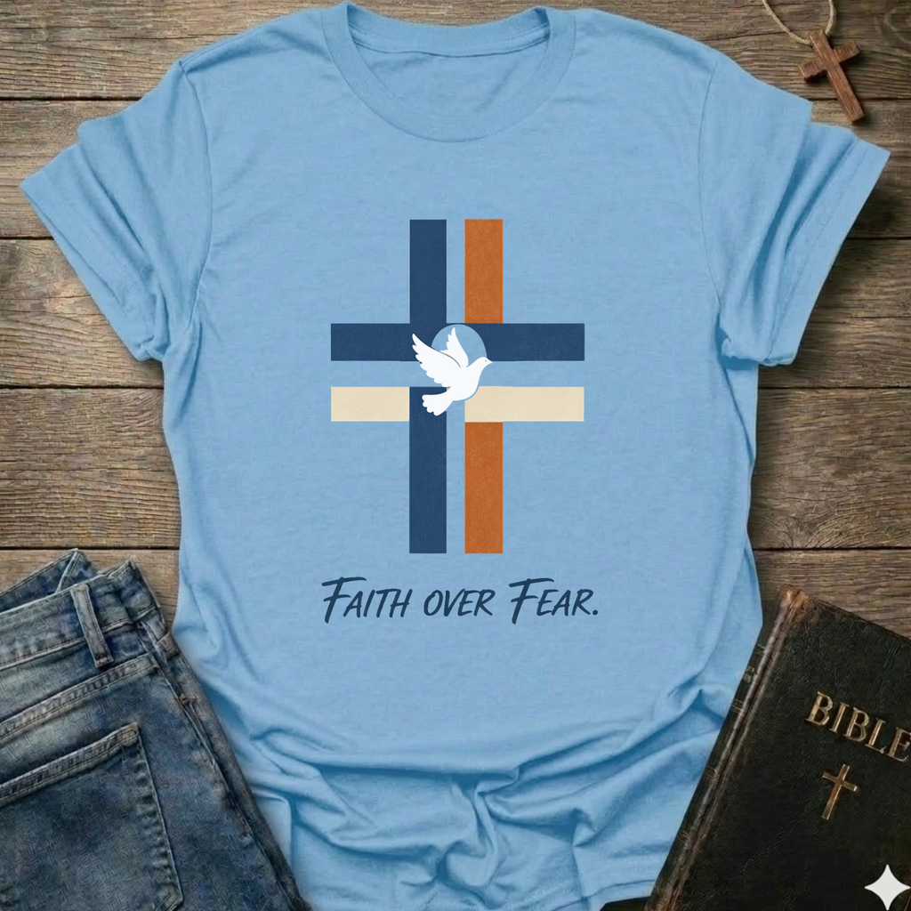 Faith over fear cross dove T-Shirt