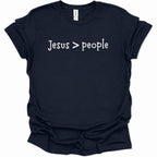 A navy blue short-sleeve t-shirt with a white graphic print on the front. The print features the text 'A BROTHER IS BORN FOR ADVERSITY' surrounding a minimalist line drawing of a brother hugging a sister.