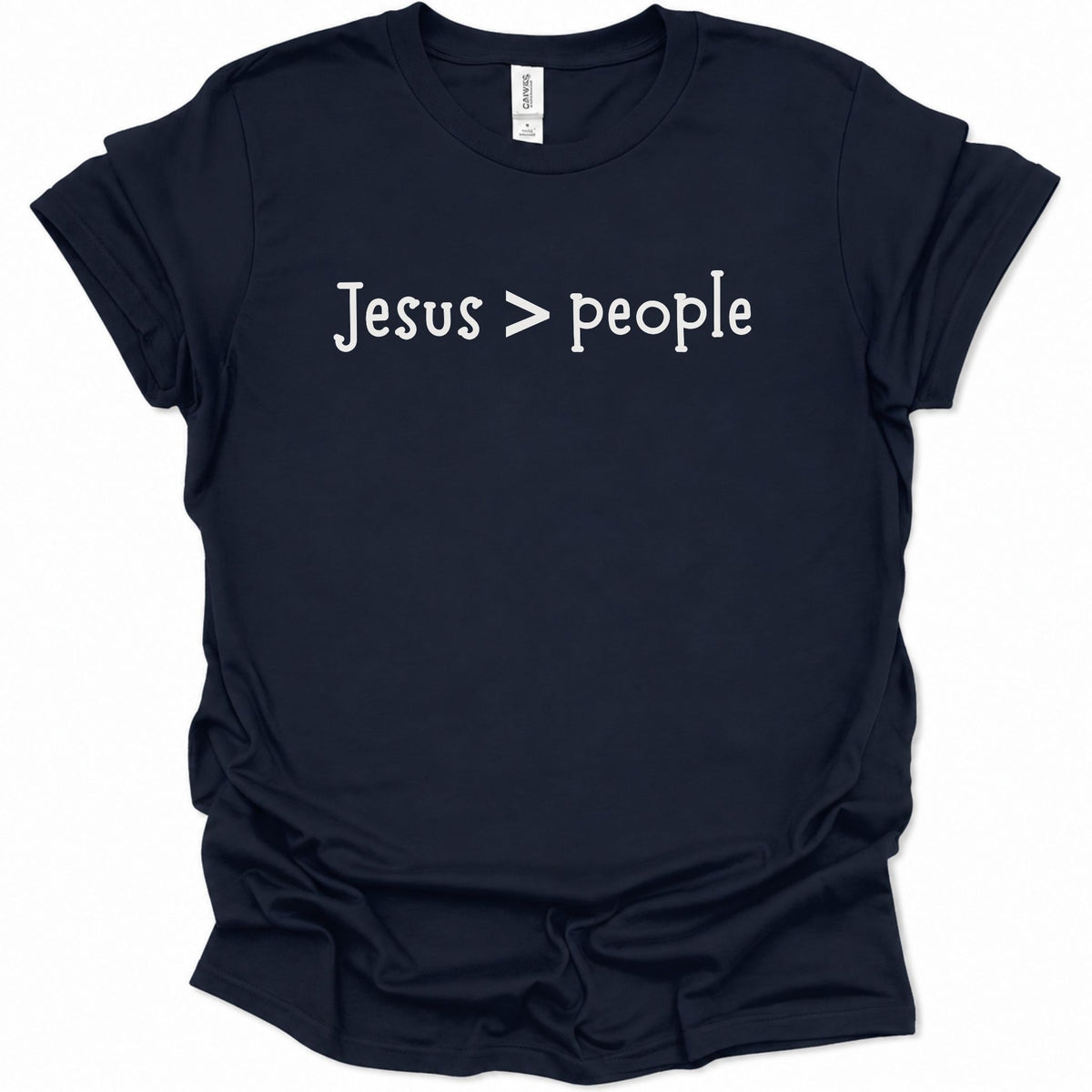 A navy blue short-sleeve t-shirt with a white graphic print on the front. The print features the text 'A BROTHER IS BORN FOR ADVERSITY' surrounding a minimalist line drawing of a brother hugging a sister.