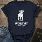 Worthy is the Lamb Christian T-Shirt Revelation 5 worship faith apparel Faith Forward